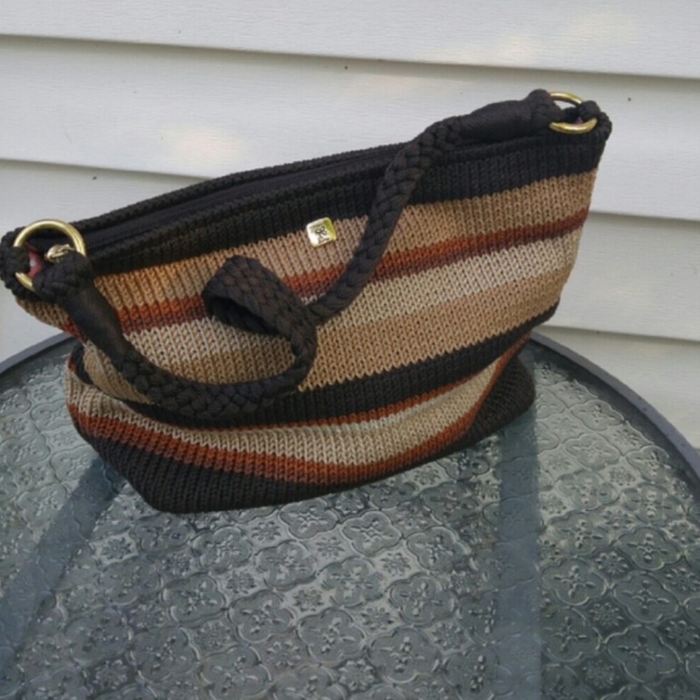 Lina striped knit purse